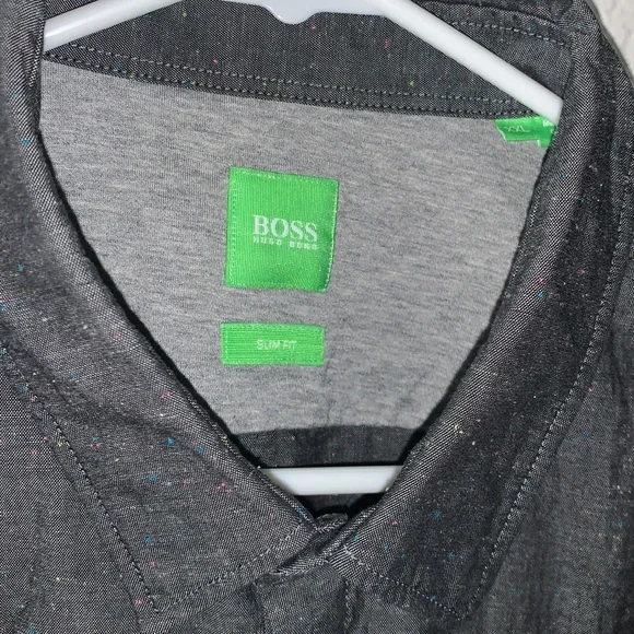 Hugo Boss mens XXL long sleeve speckled shirt - Picture 2 of 10